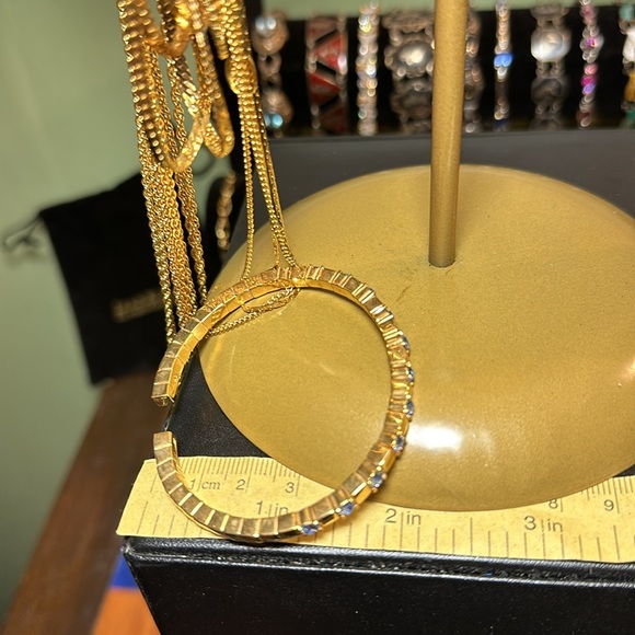 JOAN RIVERS Blue Swarovski Crystal Bangle Cuff - Picture 3 of 4